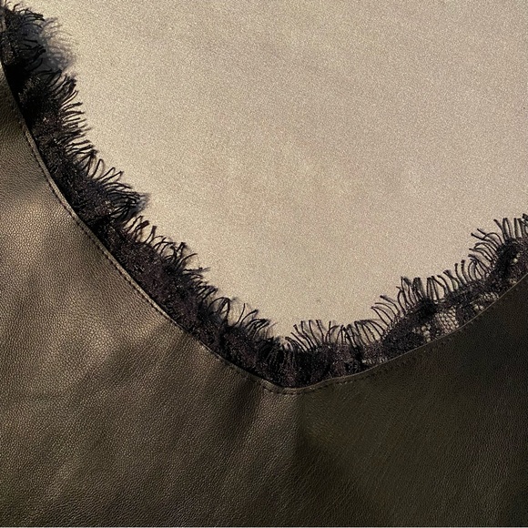 Zara faux leather top with lace - Picture 11 of 13